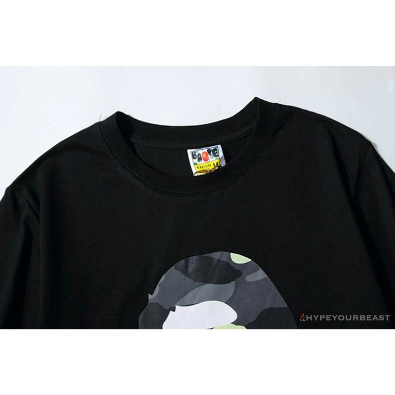BAPE Luminous Spots Camouflage Great Ape Man Black Head Cotton Short Sleeve Tee Shirt 'BLACK' 5 BAPE Luminous Spots Camouflage Great Ape Man Black Head Cotton Short Sleeve Tee Shirt 'BLACK' - Image 5
