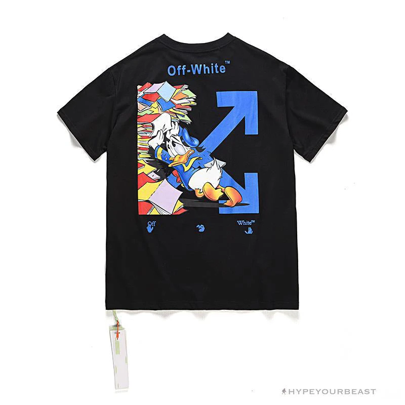 OFF-WHITE Summer Donald Duck Print Tee Shirt 'BLACK' 2 OFF-WHITE Summer Donald Duck Print Tee Shirt 'BLACK' - Image 2