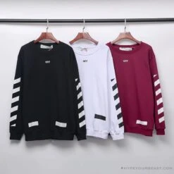 OFF-WHITE Classic Basic Cotton Terry Round Long Sleeve Shirt 'BLACK' -Fusion Wear Shop 2 3d724b03 f045 4aba a092 be8476515648