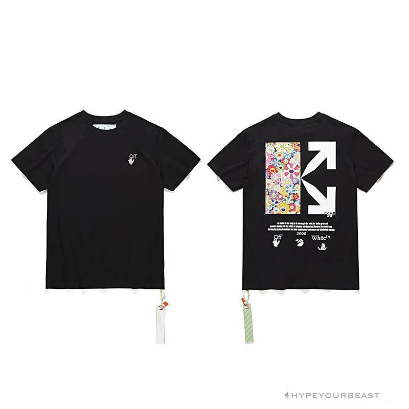 OFF-WHITE Takashi Murakami Chrysanthemum Tee Shirt 'BLACK' 3 OFF-WHITE Takashi Murakami Chrysanthemum Tee Shirt 'BLACK' - Image 3