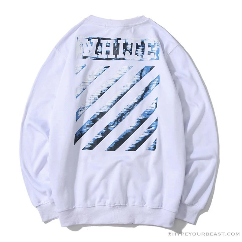 OFF-WHITE Classic Wave Oil Painting Cotton Terry Long Sleeve Shirt 'WHITE' 2 OFF-WHITE Classic Wave Oil Painting Cotton Terry Long Sleeve Shirt 'WHITE' - Image 2