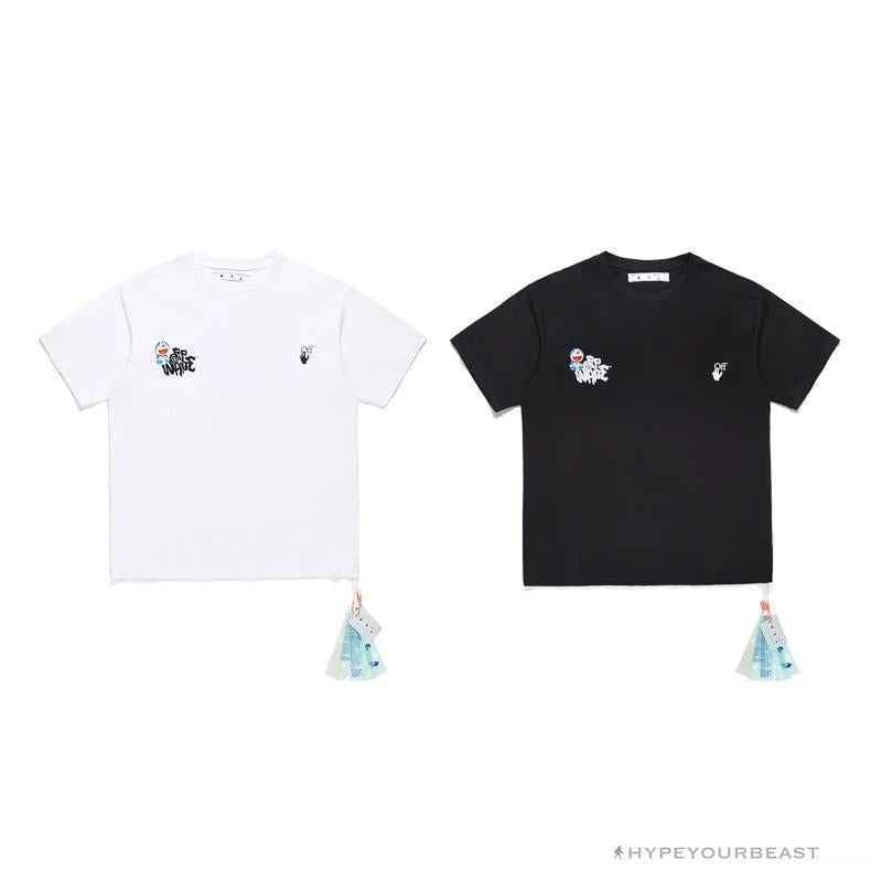 OFF-WHITE Graffiti Letter Doraemon Tee Shirt 'WHITE' 3 OFF-WHITE Graffiti Letter Doraemon Tee Shirt 'WHITE' - Image 3
