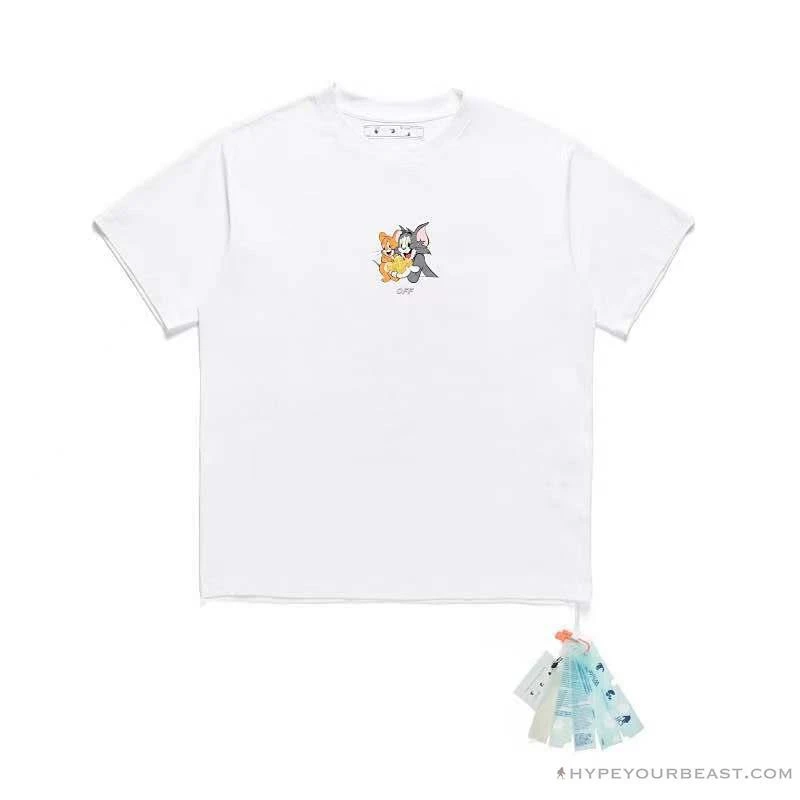OFF-WHITE Cat And Mouse Tee Shirt 'WHITE' 1 OFF-WHITE Cat And Mouse Tee Shirt 'WHITE'
