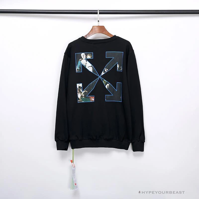 OFF-WHITE New Madonna Painting Cotton Terry Long Sleeve Shirt 'BLACK' 8 OFF-WHITE New Madonna Painting Cotton Terry Long Sleeve Shirt 'BLACK' - Image 8