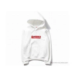 Supreme Box Logo Hoodie White Red