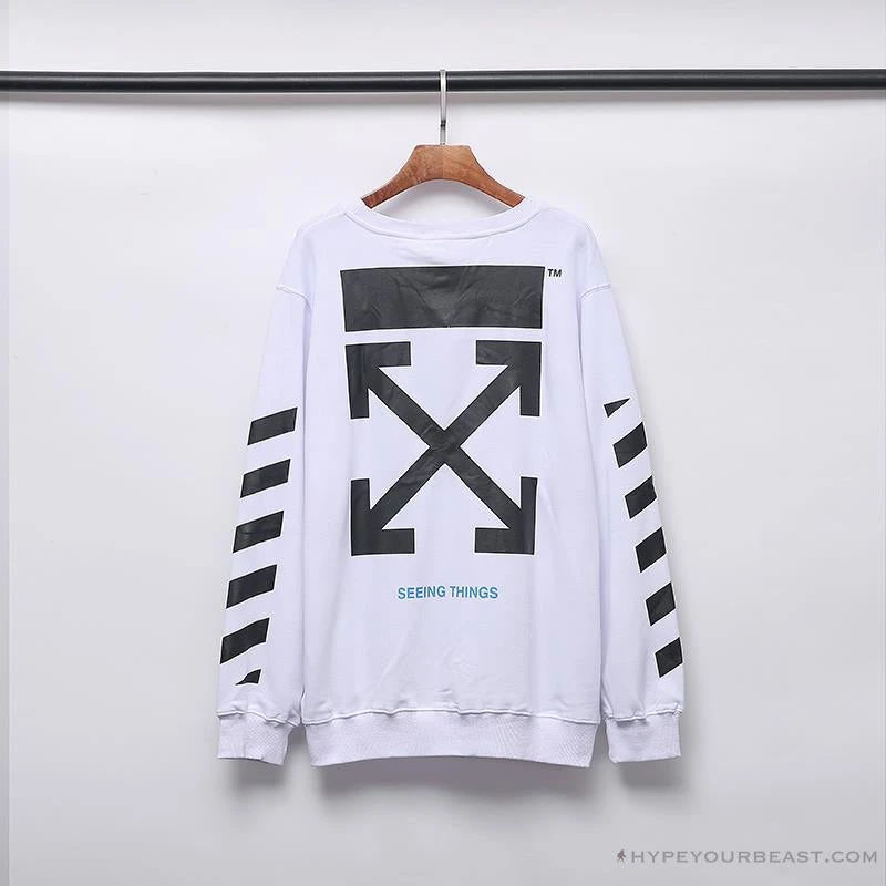 OFF-WHITE Classic Basic Cotton Terry Long Sleeve Shirt 'WHITE' 7 OFF-WHITE Classic Basic Cotton Terry Long Sleeve Shirt 'WHITE' - Image 7