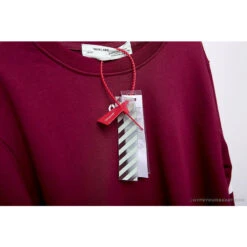 OFF-WHITE Classic Basic Cotton Terry Long Sleeve Shirt 'WINE RED' -Fusion Wear Shop 2 cb069717 3d45 48e3 95db 9a91622a82cb