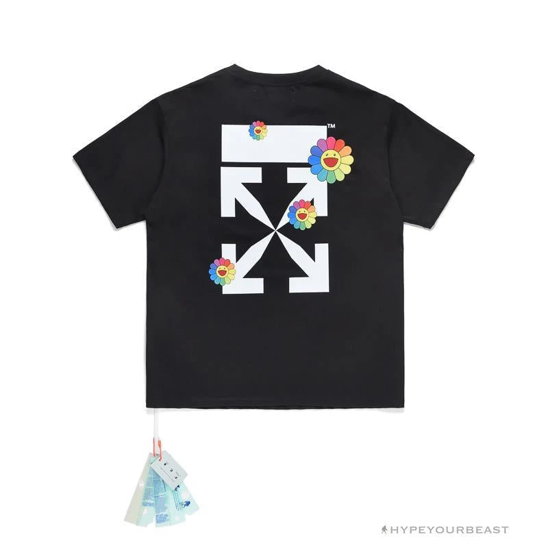 OFF-WHITE Takashi Murakami Sunflower Tee Shirt 'BLACK' 1 OFF-WHITE Takashi Murakami Sunflower Tee Shirt 'BLACK'