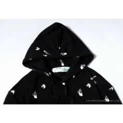 OFF-WHITE Classic Print Hoodie 'BLACK' -Fusion Wear Shop 2 fa988487 e6d6 4b83 9b11 ade13453b4f5