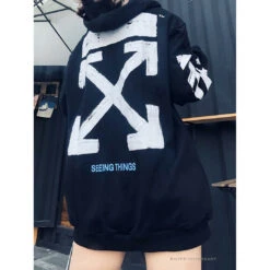 Off White Hoodie Black & White -Fusion Wear Shop 2a67cd6f Copy
