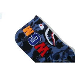 BAPE Camo Hoodie Shark Head 'NAVY BLUE' -Fusion Wear Shop 2b8b64a1