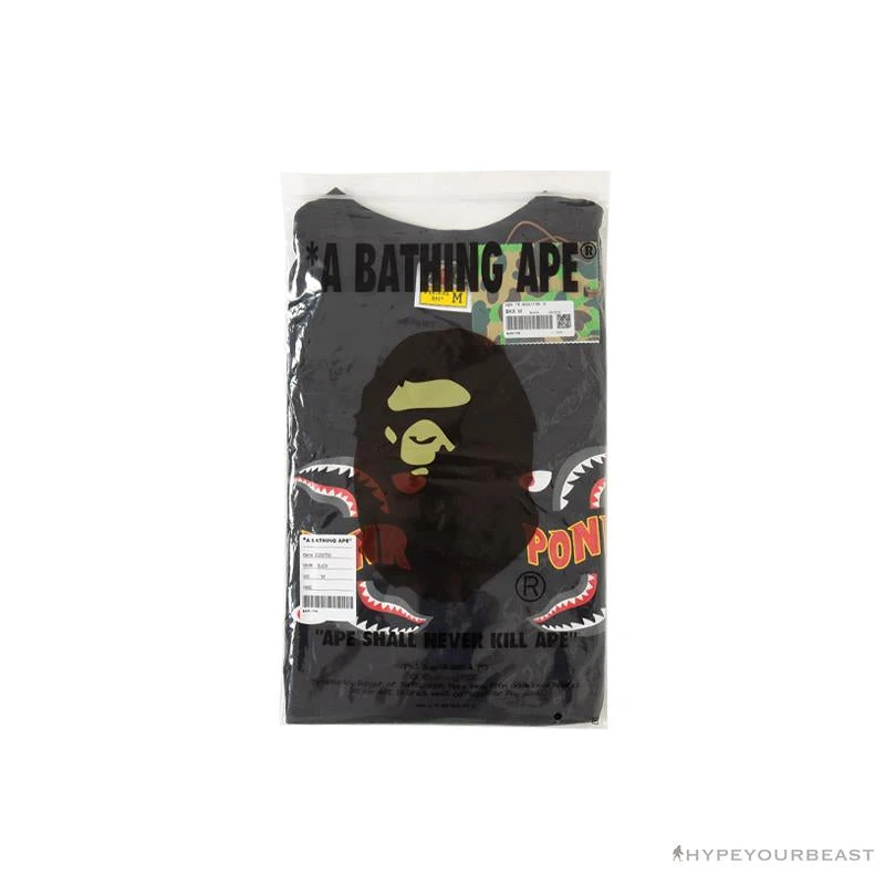 BAPE Shark Head PONR Tee Shirt 'BLACK' 11 BAPE Shark Head PONR Tee Shirt 'BLACK' - Image 11