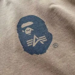 Bape Long Sleeve Tee Shirt Brown 21 Bape Long Sleeve Tee Shirt Brown -Fusion Wear Shop 2f14024f