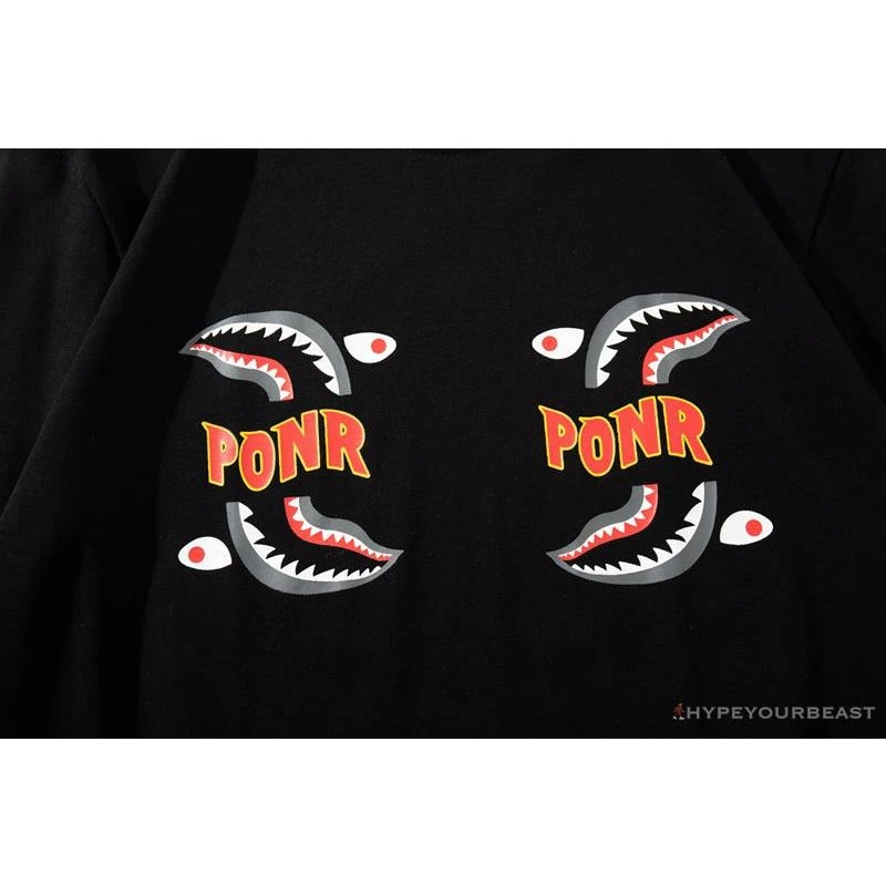 BAPE Shark Head PONR Tee Shirt 'BLACK' 4 BAPE Shark Head PONR Tee Shirt 'BLACK' - Image 4