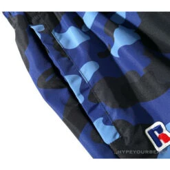 BAPE X RUSSELL ATHLETIC Drawstring Camouflage Pants 'BLUE' -Fusion Wear Shop 3235e61d