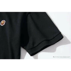 BAPE Solid Color Versatile Embroidered Ape Head Small Badge Polo Shirt 'BLACK' 18 BAPE Solid Color Versatile Embroidered Ape Head Small Badge Polo Shirt 'BLACK' -Fusion Wear Shop 3364266a