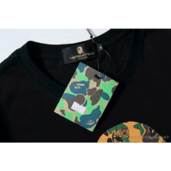 BAPE X MCM Camouflage Ape Head Tee Shirt 'BLACK' -Fusion Wear Shop 36867c85
