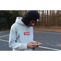 Supreme Box Logo Hoodie White Red -Fusion Wear Shop 3987414copy