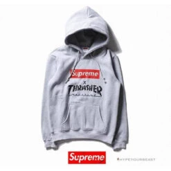 Supreme X Thrasher Hoodie Grey -Fusion Wear Shop 3987492copy