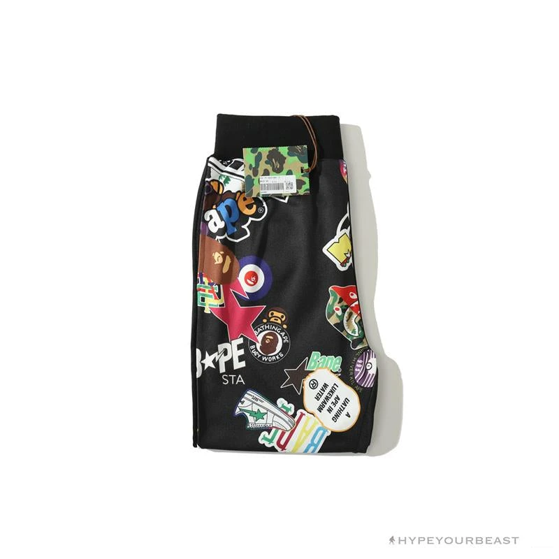 BAPE Badge LOGO Sticker Style Stitching Pants 3 BAPE Badge LOGO Sticker Style Stitching Pants - Image 3