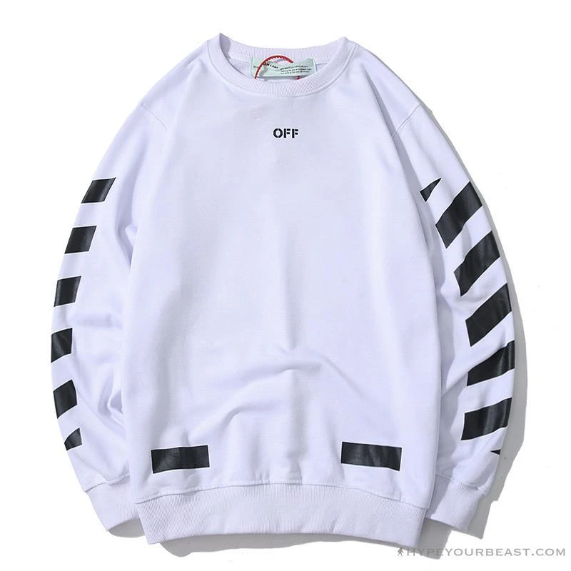 OFF-WHITE Classic Basic Cotton Terry Long Sleeve Shirt 'WHITE' 1 OFF-WHITE Classic Basic Cotton Terry Long Sleeve Shirt 'WHITE'