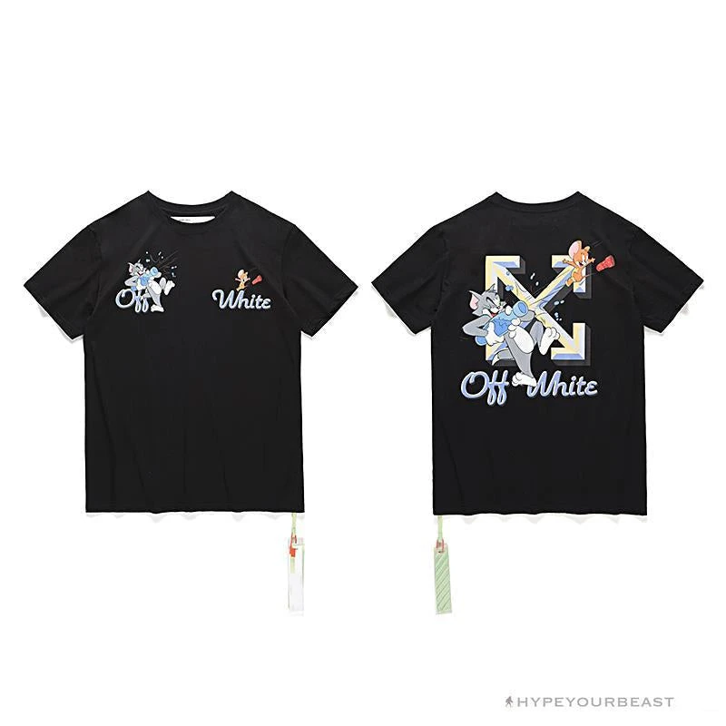OFF-WHITE Summer Tom And Jerry Print Tee Shirt 'BLACK' 3 OFF-WHITE Summer Tom And Jerry Print Tee Shirt 'BLACK' - Image 3