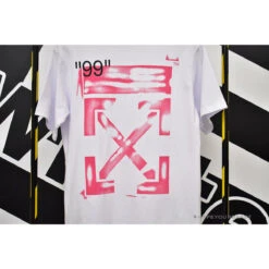 OFF-WHITE 99 Pink Arrow Tee Shirt 'WHITE' -Fusion Wear Shop 3 315cb721 1eb1 479f aed2 087a8e56009e