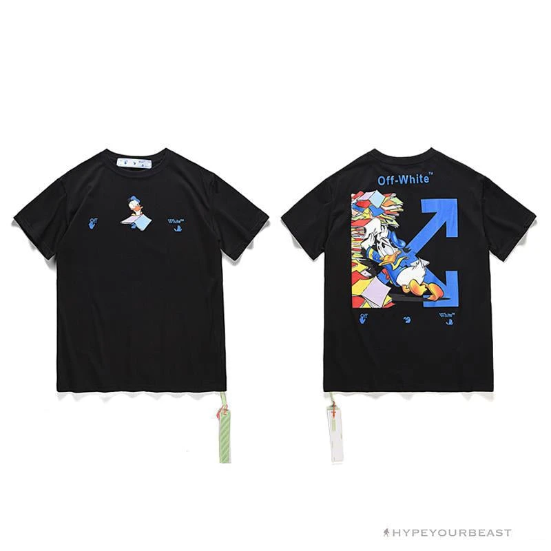 OFF-WHITE Summer Donald Duck Print Tee Shirt 'BLACK' 3 OFF-WHITE Summer Donald Duck Print Tee Shirt 'BLACK' - Image 3