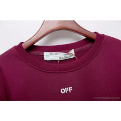 OFF-WHITE Classic Basic Cotton Terry Long Sleeve Shirt 'WINE RED' -Fusion Wear Shop 3 b38562ff 4b70 4627 a0fb 9f1a3f480747