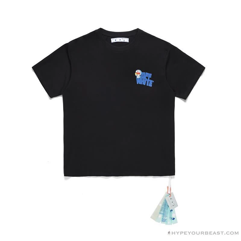 OFF-WHITE Doraemon Stereo Arrow Tee Shirt BLACK 1 OFF-WHITE Doraemon Stereo Arrow Tee Shirt BLACK