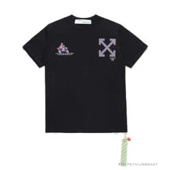 OFF-WHITE Joint Running Mickey Mouse Arrow Tee Shirt 'BLACK'