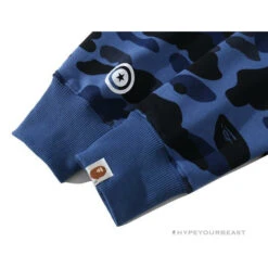 BAPE Camo Hoodie Shark Head 'NAVY BLUE' -Fusion Wear Shop 3ab80f3a