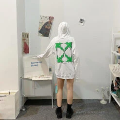 Off-White Green Hoodie - White -Fusion Wear Shop 3d4739c0copy
