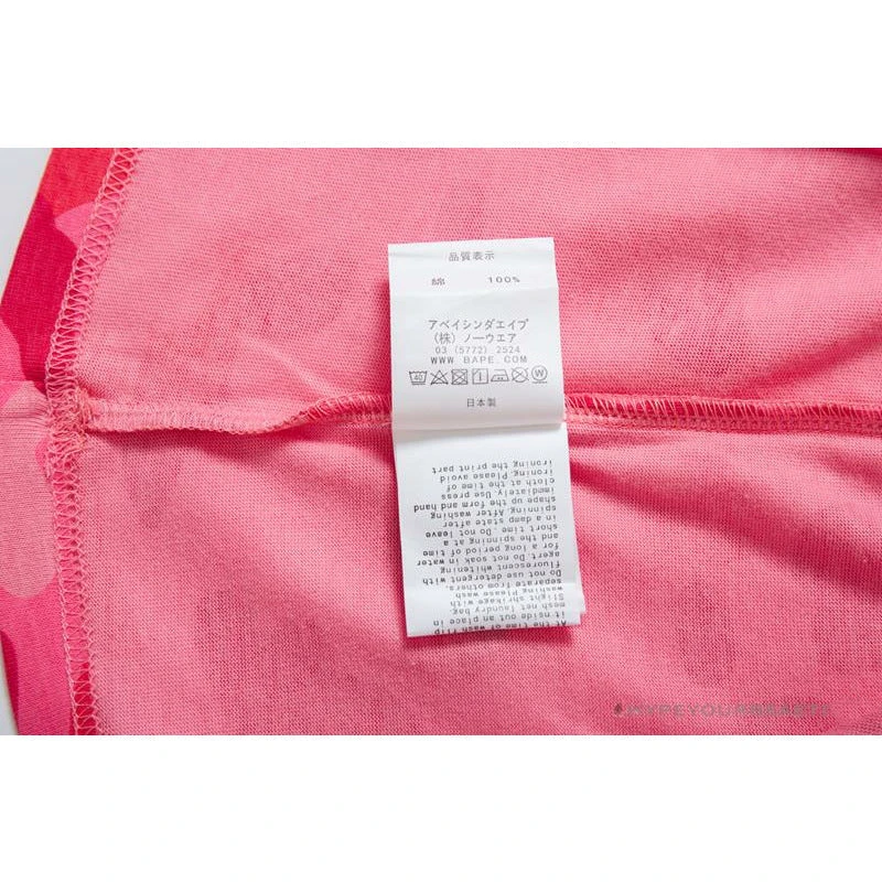 BAPE Pink Camouflage Shark Head Fake Zipper Tee Shirt 12 BAPE Pink Camouflage Shark Head Fake Zipper Tee Shirt - Image 12