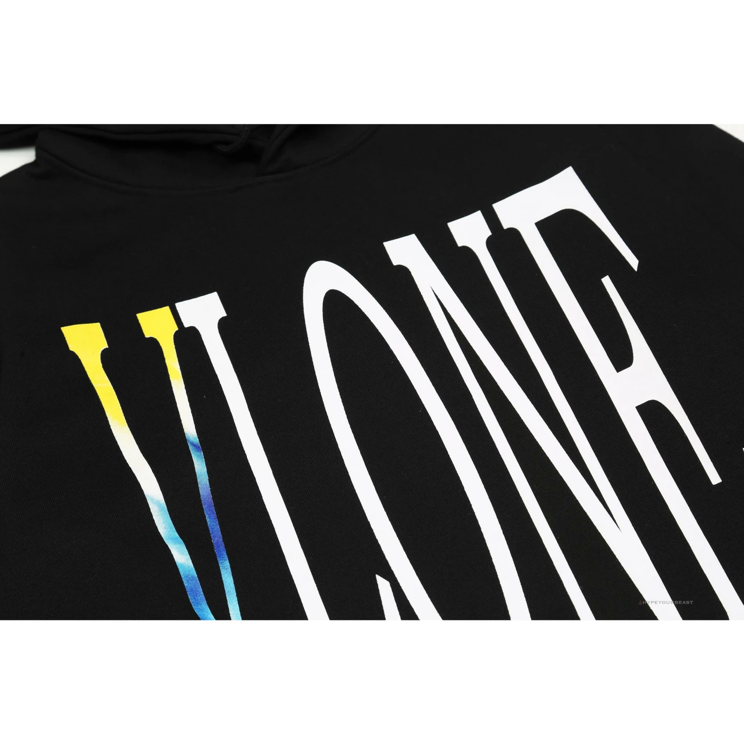 Vlone Hoodie Blue Yellow Logo (Black) 3 Vlone Hoodie Blue Yellow Logo (Black) - Image 3