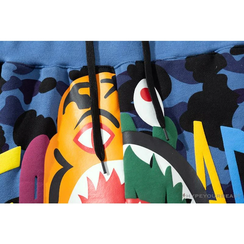 BAPE X READYMADE Tiger Head Foam Camouflage Shorts 'BLUE' 4 BAPE X READYMADE Tiger Head Foam Camouflage Shorts 'BLUE' - Image 4