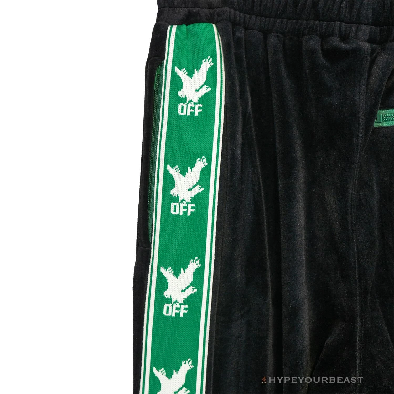 OFF-WHITE Side Webbing Casual Green Letter Pants 3 OFF-WHITE Side Webbing Casual Green Letter Pants - Image 3