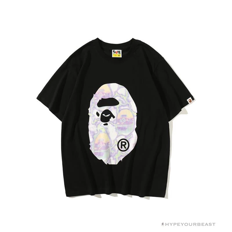 BAPE Great Ape Head Symphony Lightning Tee Shirt 'BLACK' 1 BAPE Great Ape Head Symphony Lightning Tee Shirt 'BLACK'