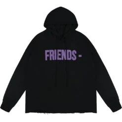 Vlone Purple And Black Friends Hoodie -Fusion Wear Shop 48ec6ba8