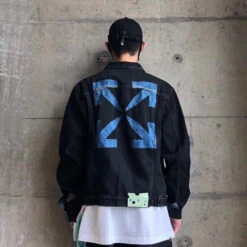 OFF-WHITE Autumn And Winter New ️Back Blue Arrow Wash Denim Jacket -Fusion Wear Shop 4 6a4617c0 dc66 4f29 b6a9 1ed85f747d5b
