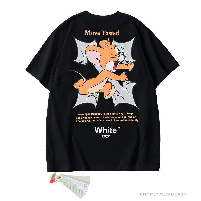 OFF-WHITE Jerry Move Faster Tee Shirt 'BLACK' 2 OFF-WHITE Jerry Move Faster Tee Shirt 'BLACK' - Image 2