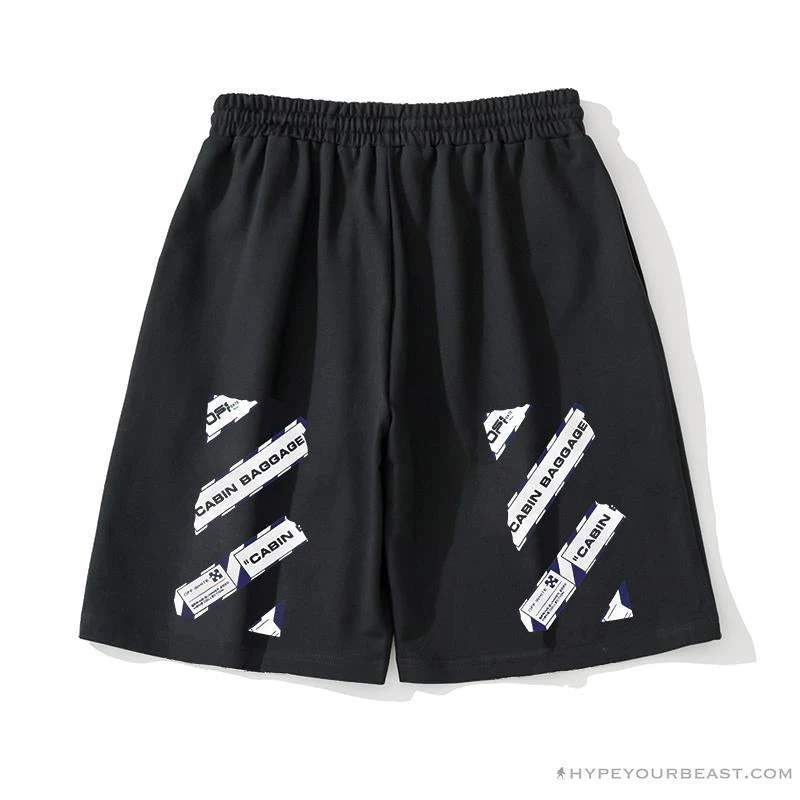 OFF-WHITE Cabin Baggage Shorts 'BLACK' 2 OFF-WHITE Cabin Baggage Shorts 'BLACK' - Image 2
