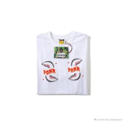 BAPE Shark Head PONR Tee Shirt 'WHITE' -Fusion Wear Shop 4ad4c696