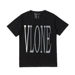 Vlone Black And Silver Tee Shirt