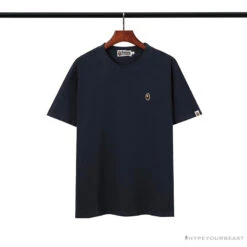 BAPE Classic Embroidered Logo Ape Head Tee Shirt 'BLUE'