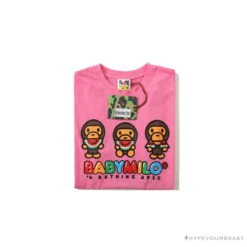BAPE Baby Milo Watermelon Little Monkey Tee Shirt 'PINK' -Fusion Wear Shop 4f3dc9c9