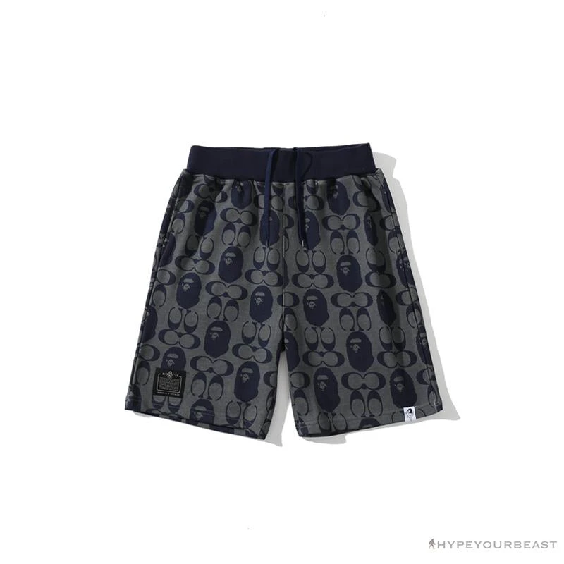 BAPE X COACH Co-Branded Dark-Blue Shorts 1 BAPE X COACH Co-Branded Dark-Blue Shorts