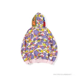 BAPE Shark Head STA Star Camouflage Hoodie 'PINK' -Fusion Wear Shop 50f13831