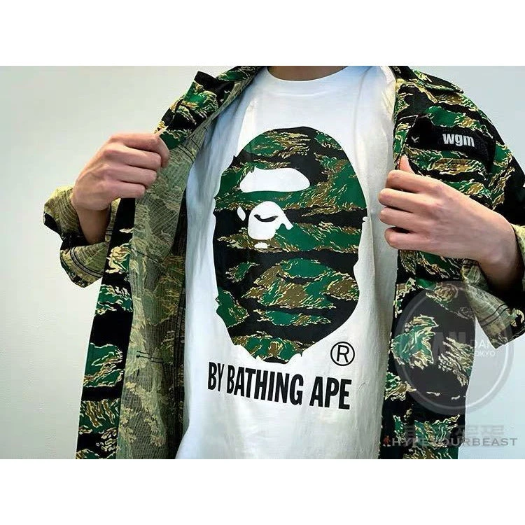 BAPE Tiger Pattern Camouflage Ape Initials Tee Shirt 'WHITE' 6 BAPE Tiger Pattern Camouflage Ape Initials Tee Shirt 'WHITE' - Image 6