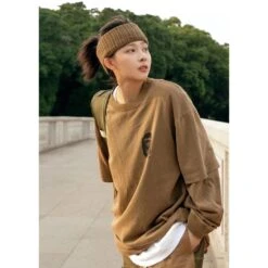 Bape Long Sleeve Tee Shirt Brown 18 Bape Long Sleeve Tee Shirt Brown -Fusion Wear Shop 5508250c